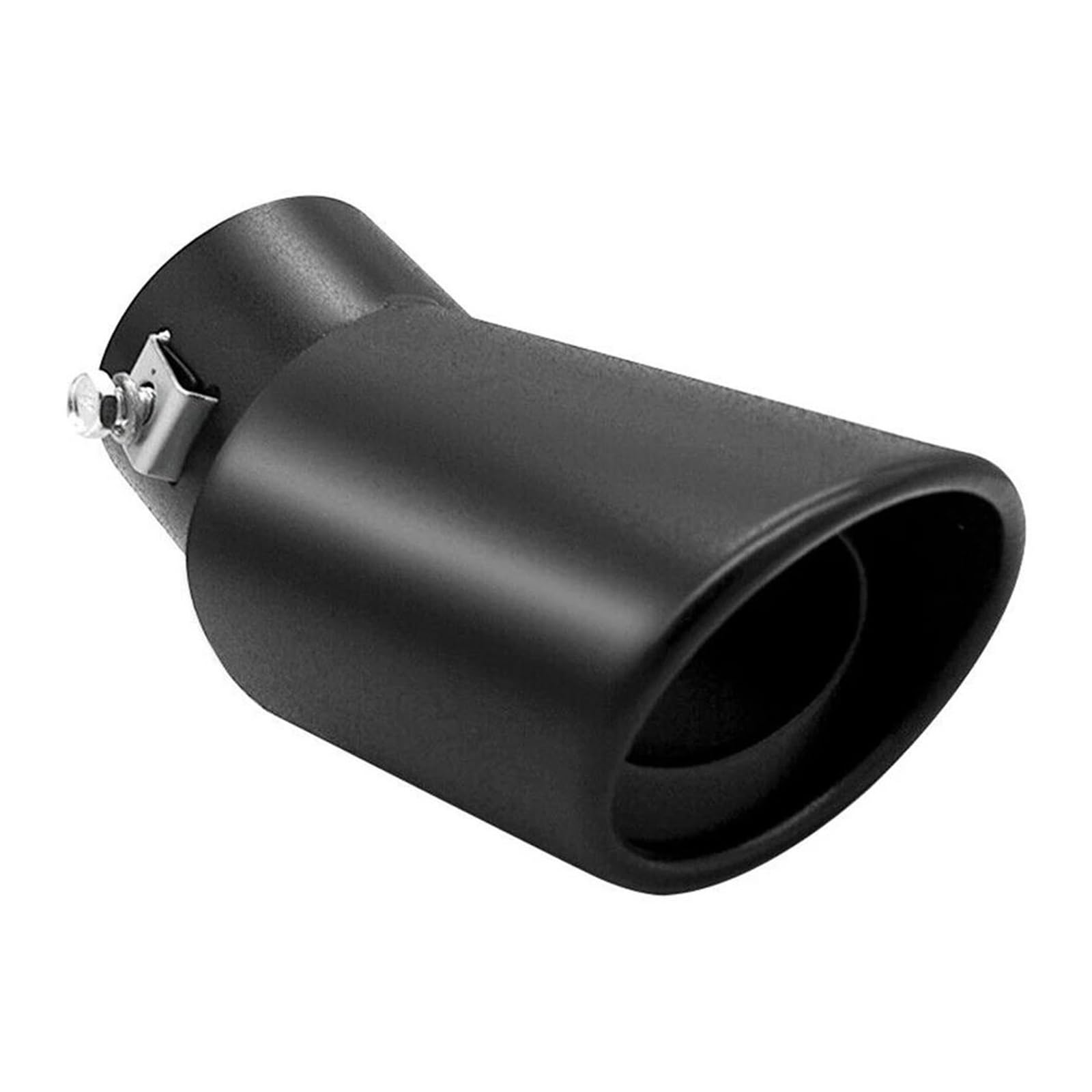 Auto-Auspuffrohr Autoverkleidung Auspuffrohr 63mm Edelstahl Gebogen Schalldämpfer Spitze Endrohr Hals Schwarz Auto Auspuff Endrohr Außenzubehör Auto Auspuffrohr Endrohr von VOALVT