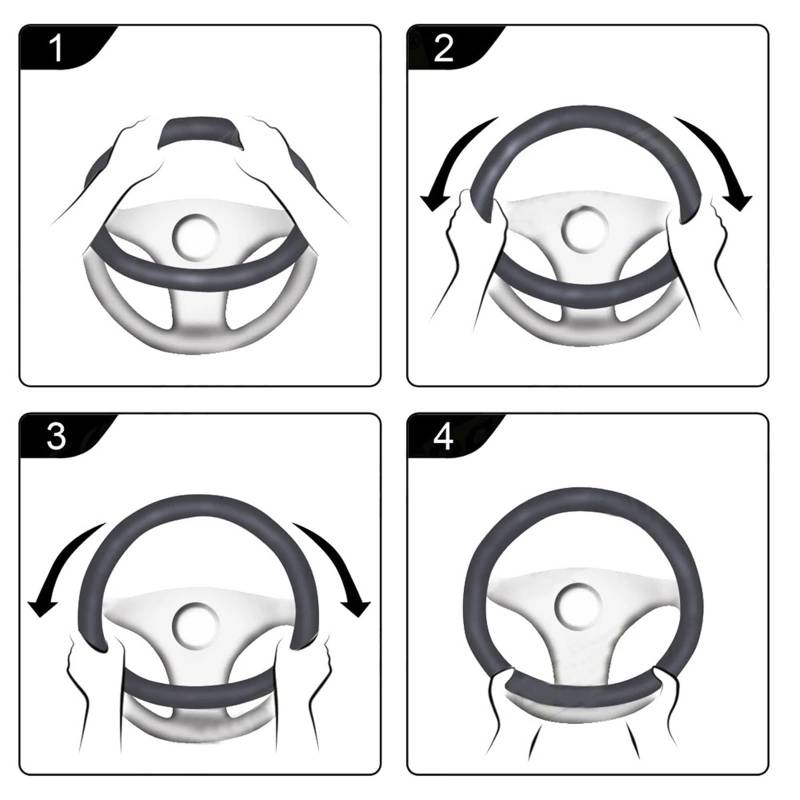 Auto Lenkrad Bezug Für Benz Lenkradabdeckung Ganzjahres-Universal-Anti-Rutsch- Und Schweißabsorbierende Sommer-Auto-D-Typ-Auto-Griffabdeckung Lenkrad Abdeckung(D-type2) von VOALVT