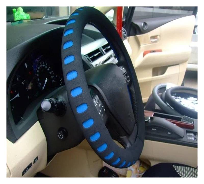 Auto Lenkrad Bezug Stanzen Rot Auto Lenkrad Abdeckung 38CM Universal Auto Lenkrad Abdeckungen Auto Innen Zubehör Lenkrad Abdeckung(Blue) von VOALVT