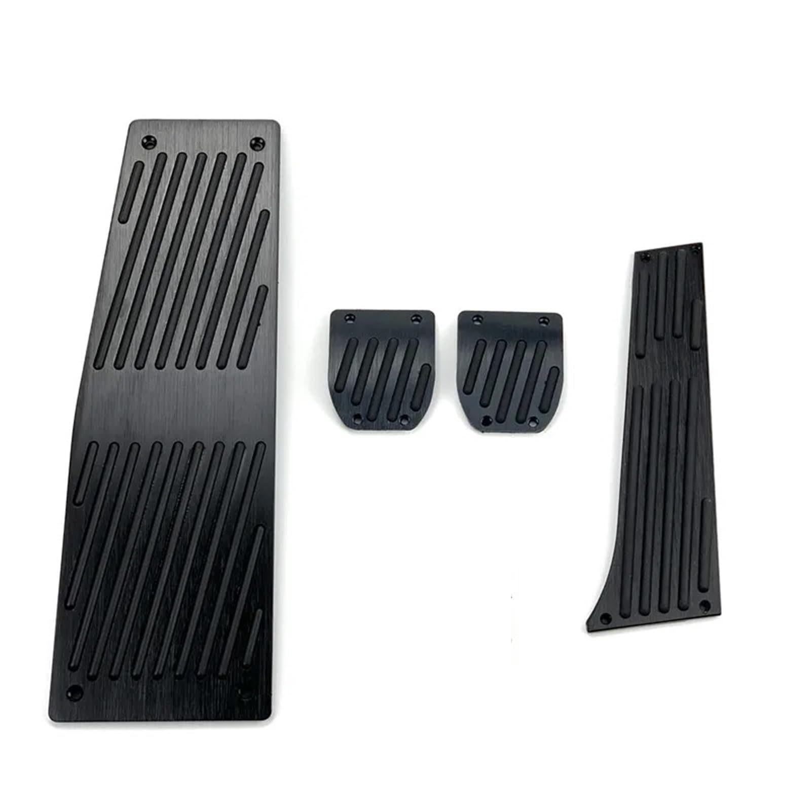 Auto Pedale Abdeckung Für Alt Für 5-Serie E60 E61 E63 Auto Styling Schwarz Silber Aluminium Legierung Fußstütze Gas Pedal Bremspedal Edelstahl Fußstütze Bremse(MT Black Drill) von VOALVT