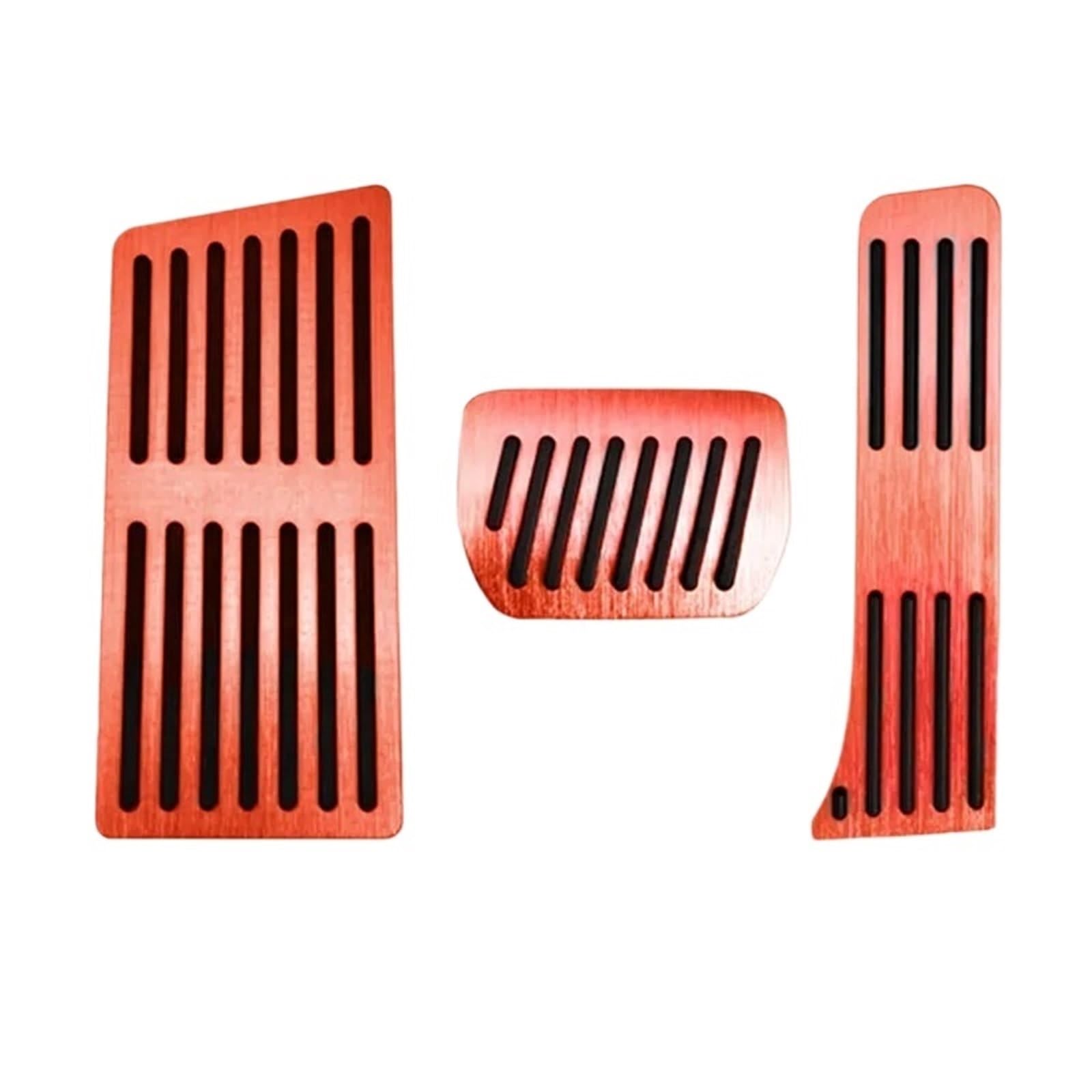 Auto Pedale Abdeckung Für Lixiang Li L9 L8 L7 L6 2022-2024 Auto Gaspedal Abdeckung Anti-Slip Brems Fuß Trim Innen Schutz Zubehör Edelstahl Fußstütze Bremse(3pcs-Red-22-23) von VOALVT