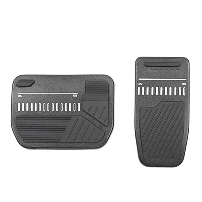 Auto Pedale Abdeckung Für Tesla Für Modell 3 Y Für Highland 2024 Auto Pedal Gummi Pad Abdeckung Bremse Rest Pedal Clip-on Fuß Pedal Pads Abdeckung Innen Zubehör Edelstahl Fußstütze Bremse(Black) von VOALVT