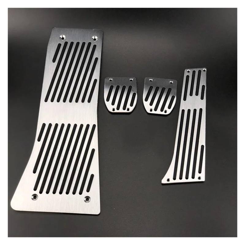 Auto Pedale Abdeckung Für X5 Für X6 E53 E70 E71 E72 F15 F16 Accelerator Gas Brems Fußstütze Pedal Abdeckung Pad Auto-Styling Zubehör Edelstahl Fußstütze Bremse(No Drill MT Silver) von VOALVT