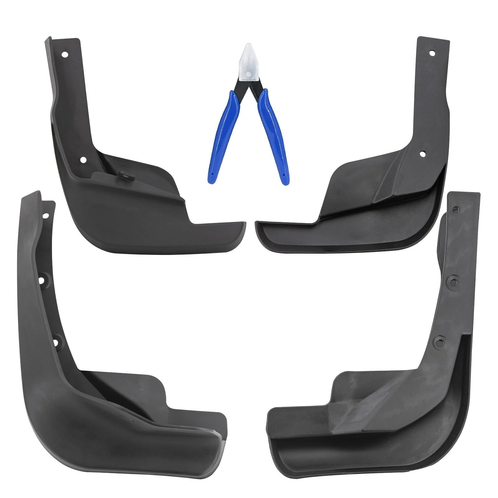 Auto Schmutzlappen Für Nissan Für Qashqai Für J11 2015-2022 Vorne Hinten Kotflügel Schlamm Flap Splash Guards Schutz Zubehör Auto Spritzschutz(4Pcs-with Cutter) von VOALVT