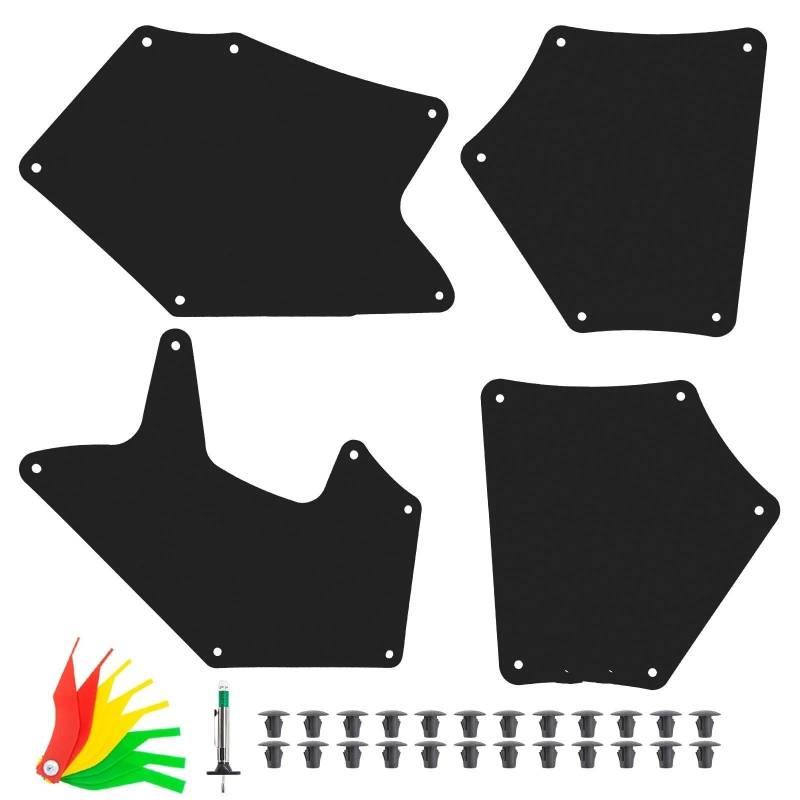 Auto Schmutzlappen Für Toyota Für Tundra 2007-2021 Schlamm Flaps Splash Guards Kotflügel Liner Schild Schürze Dichtung Reifen Lauffläche Auto Spritzschutz(6pcs with Clips) von VOALVT