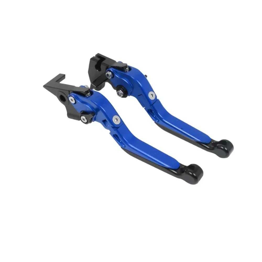 Für Kawasaki Für Ninja ZX-6R ZX636 ZX 636 2019 2020 Motorrad Zubehör CNC Einstellbare Bremse Kupplung Hebel Motorrad Brems Kupplungshebel(Blue-Blue-Black) von VOALVT