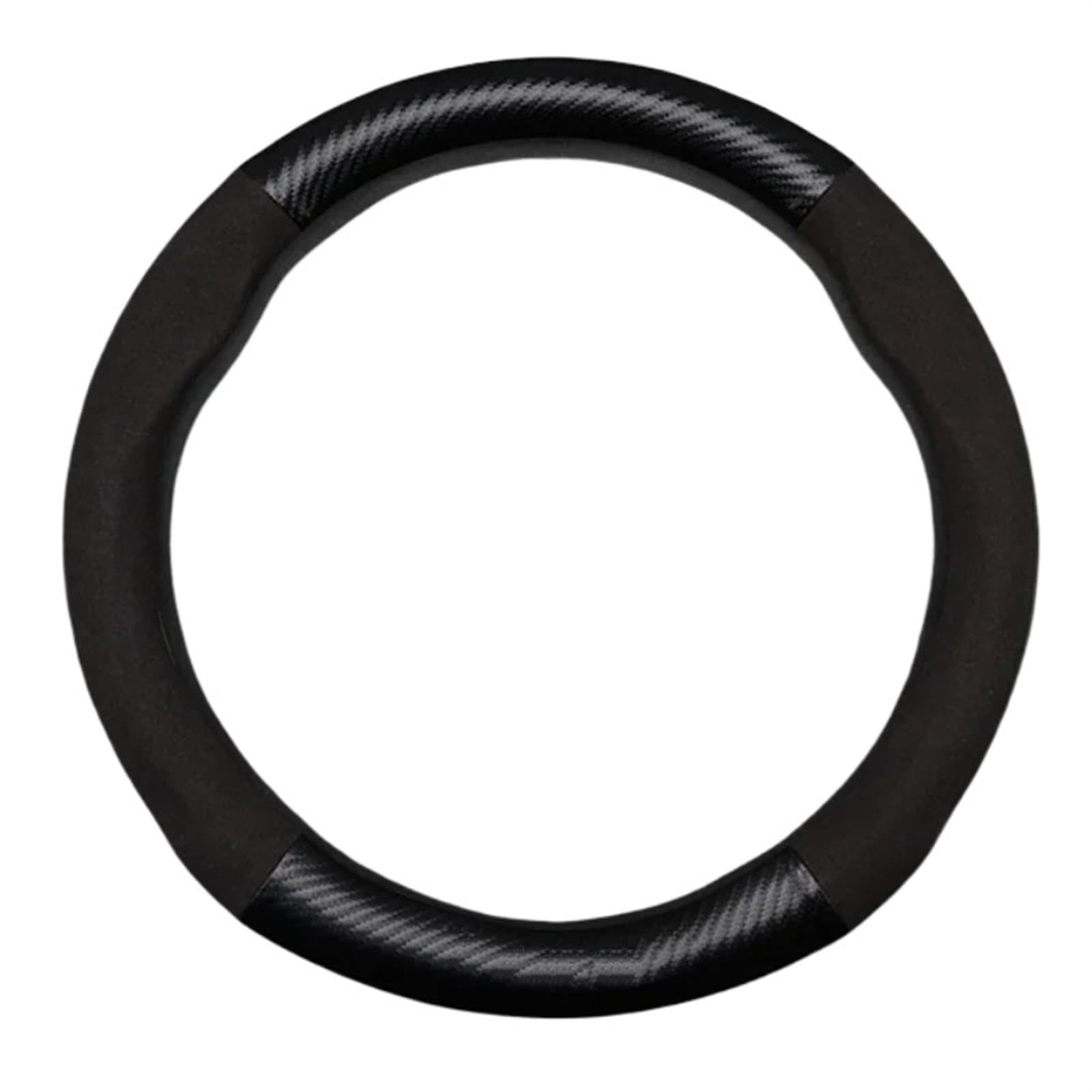 Lenkradhüllen Für F10 F20 F26 F30 F32 E34 E36 E90 Kein Geruch Super Dünne Pelz Leder Carbon Lenkrad Abdeckung Lenkradschoner(Round-Black) von VOALVT