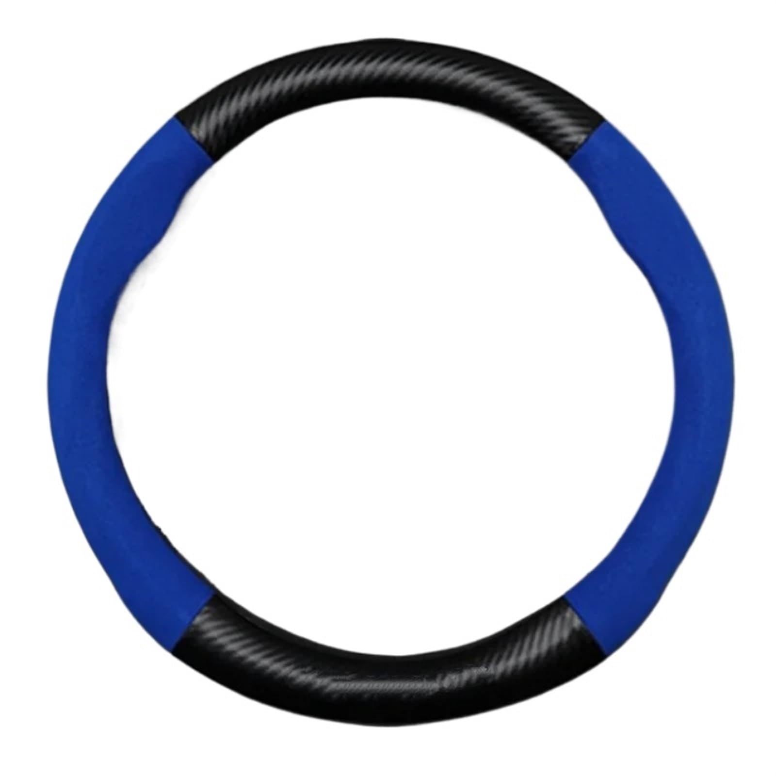 Lenkradhüllen Für F10 F20 F26 F30 F32 E34 E36 E90 Kein Geruch Super Dünne Pelz Leder Carbon Lenkrad Abdeckung Lenkradschoner(Round-Blue) von VOALVT