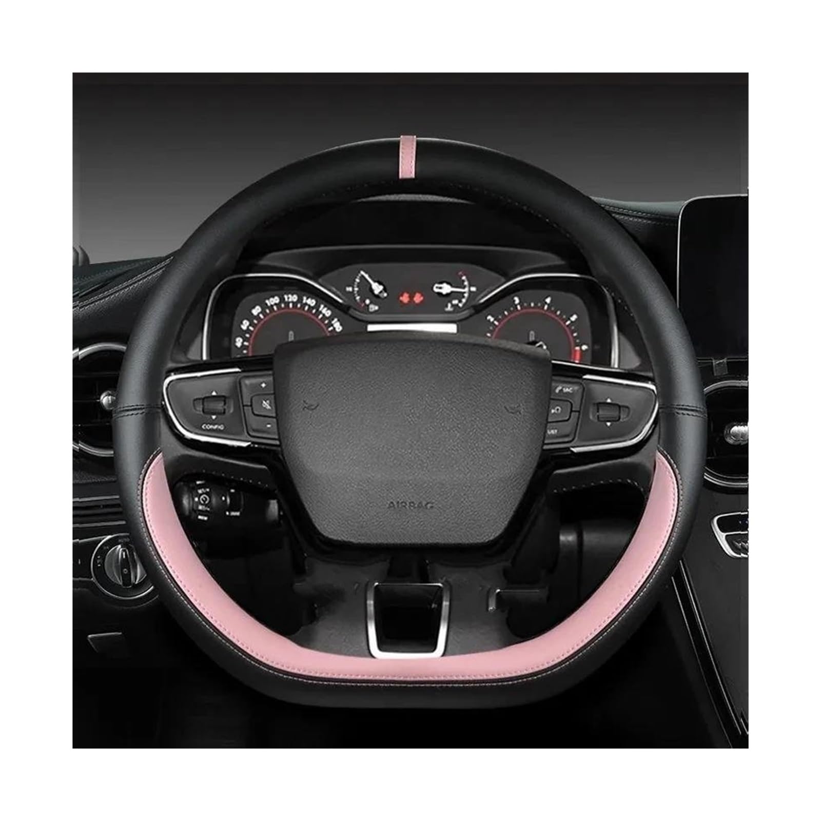 Lenkradhüllen Für Nissan Für X-Trail Für Qashqai Für March Für Serena Für Micra Für Kicks Für Tiida Für Note Autolenkradabdeckung Autozubehör Lenkradschoner(D Shape Pink) von VOALVT