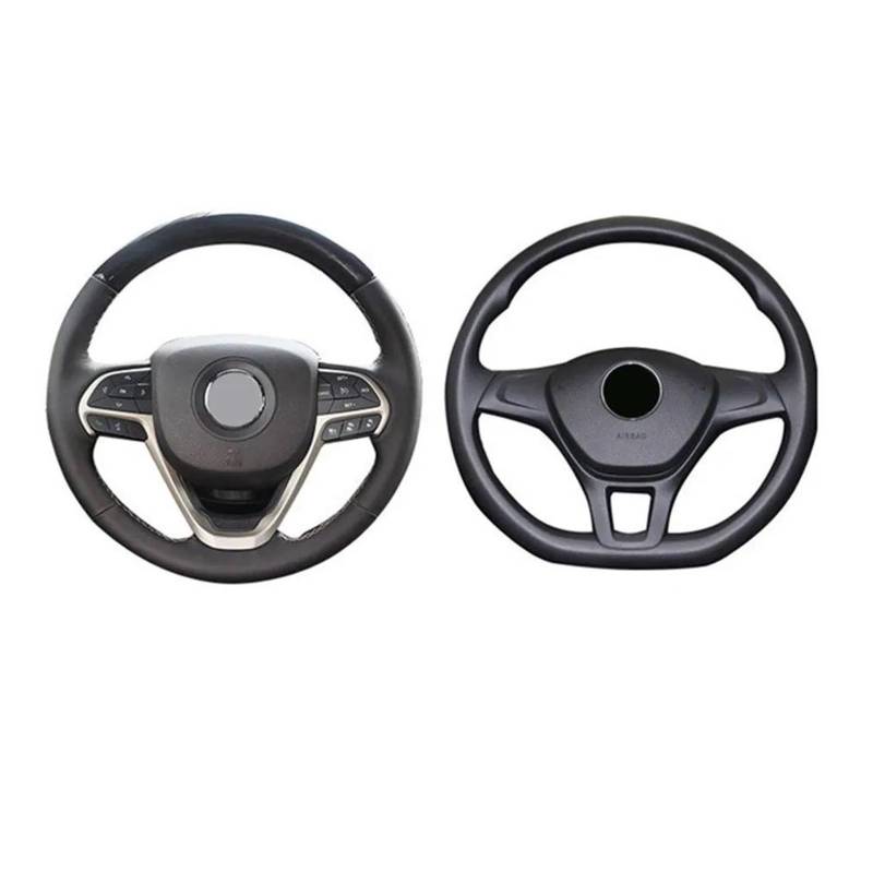 Lenkradhüllen Für VW Für Polo Für Golf 4 5 6 7 T5 Für Passat B6 Für TOURAN Für KÄFER Auto Styling Atmungsaktive Leder Anti Slip Auto Lenkrad Abdeckung Lenkradschoner(Red Wine) von VOALVT