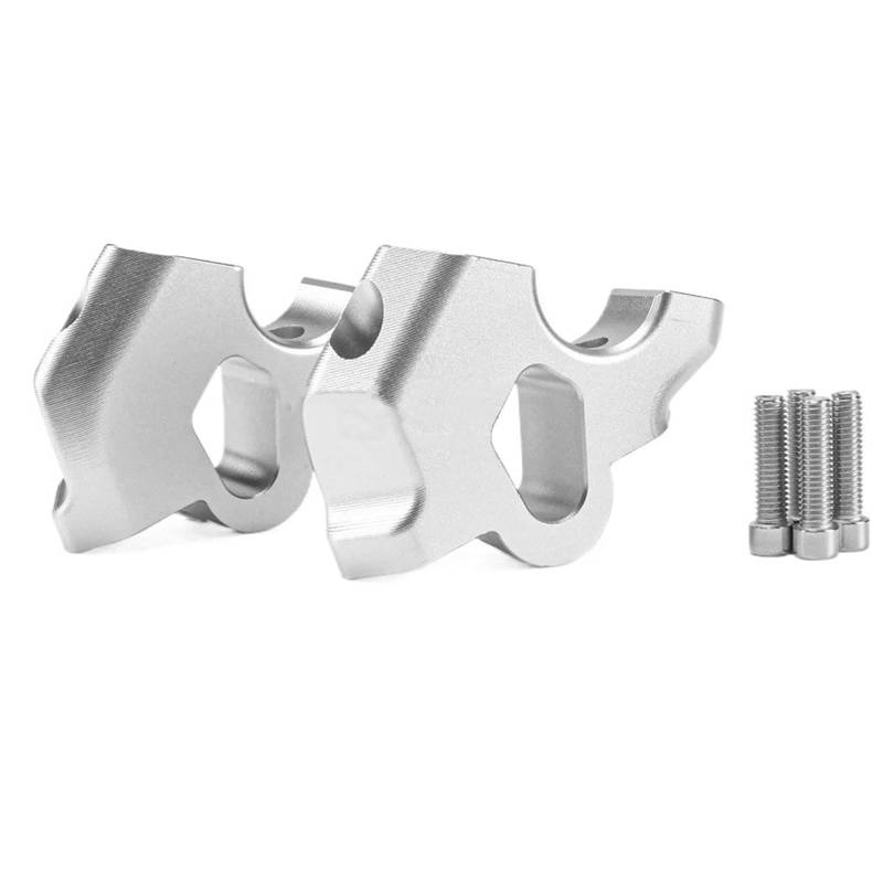 Motorrad Lenkererhöhungen Für R1300GS 2024 Motorrad Zubehör Bewegen Zurück Lenker Riser Drag Griff Bar Clamp Verlängern Adapter Motorradlenker Lenkererhöhung(Silver) von VOALVT