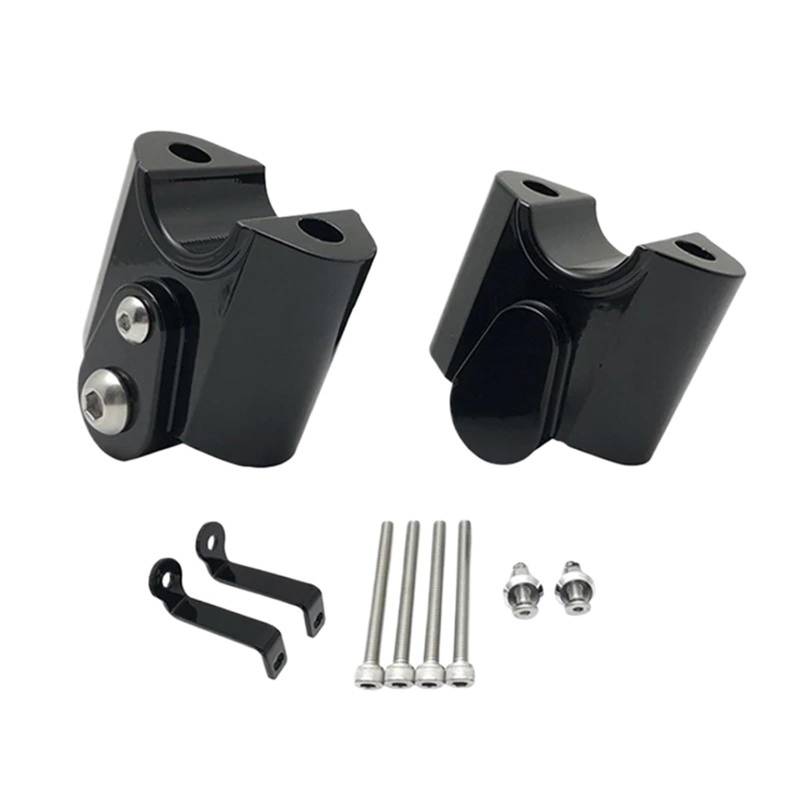 Motorrad Lenkererhöhungen Für R18 Chrom Aluminium Lenker Riser Bar Montieren Griff Klemme Montage Lift Klemme Motorradlenker Lenkererhöhung(Black) von VOALVT