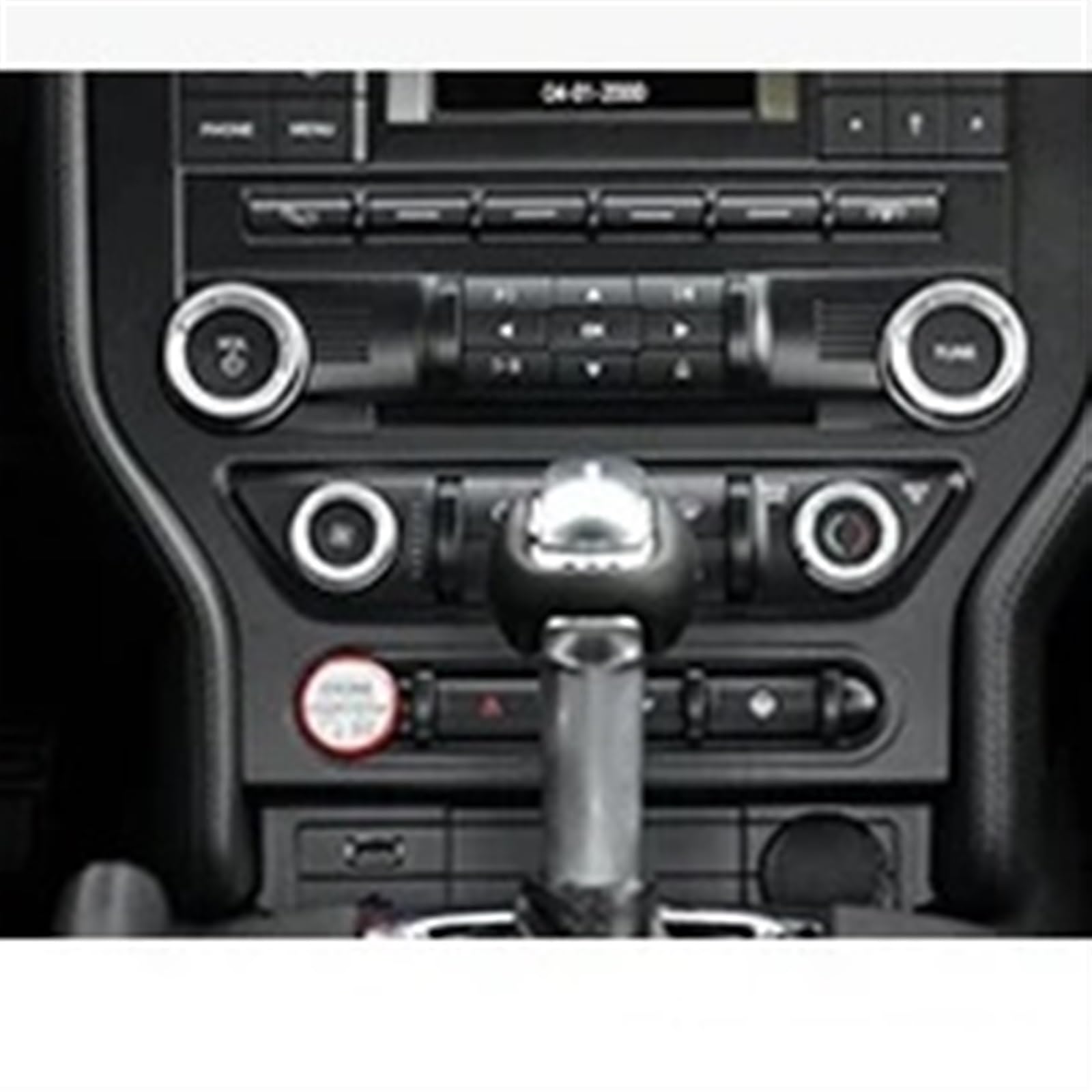 PanelMittelkonsole Für Ford Für Mustang 2015-2023 AC Control Schalter Taste Trim Volumen Einstellen Knopf Aufkleber Zentrale CD Panel Abdeckung Auto Konsolenrahmen(5pc 4175) von VOALVT