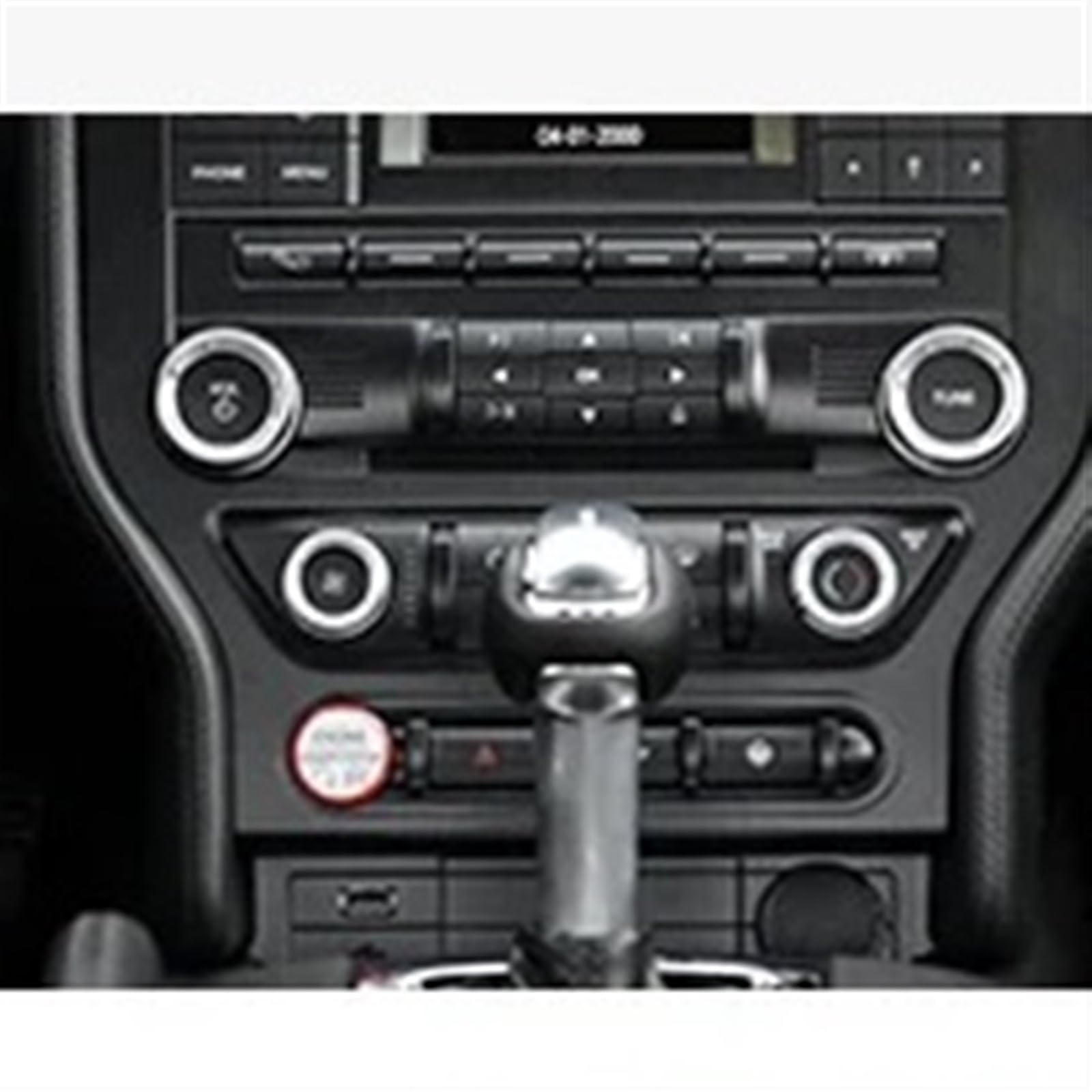 PanelMittelkonsole Für Ford Für Mustang 2015-2023 AC Control Schalter Taste Trim Volumen Einstellen Knopf Aufkleber Zentrale CD Panel Abdeckung Auto Konsolenrahmen(5pc 4996) von VOALVT