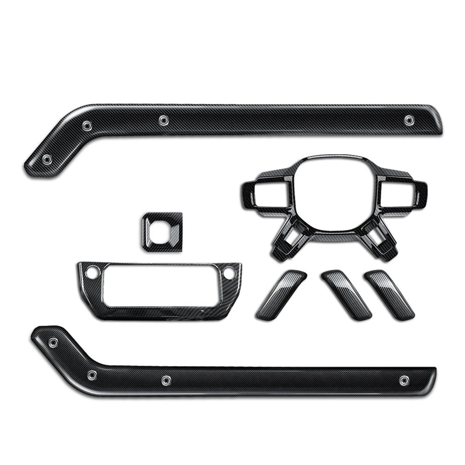 PanelMittelkonsole Für Land Für Rover Für Defender Auto Zentrale Steuerung Zierleisten Getriebe Armlehne Panel Dekoration Aufkleber Innen Auto Zubehör Auto Konsolenrahmen(1set Carbon) von VOALVT