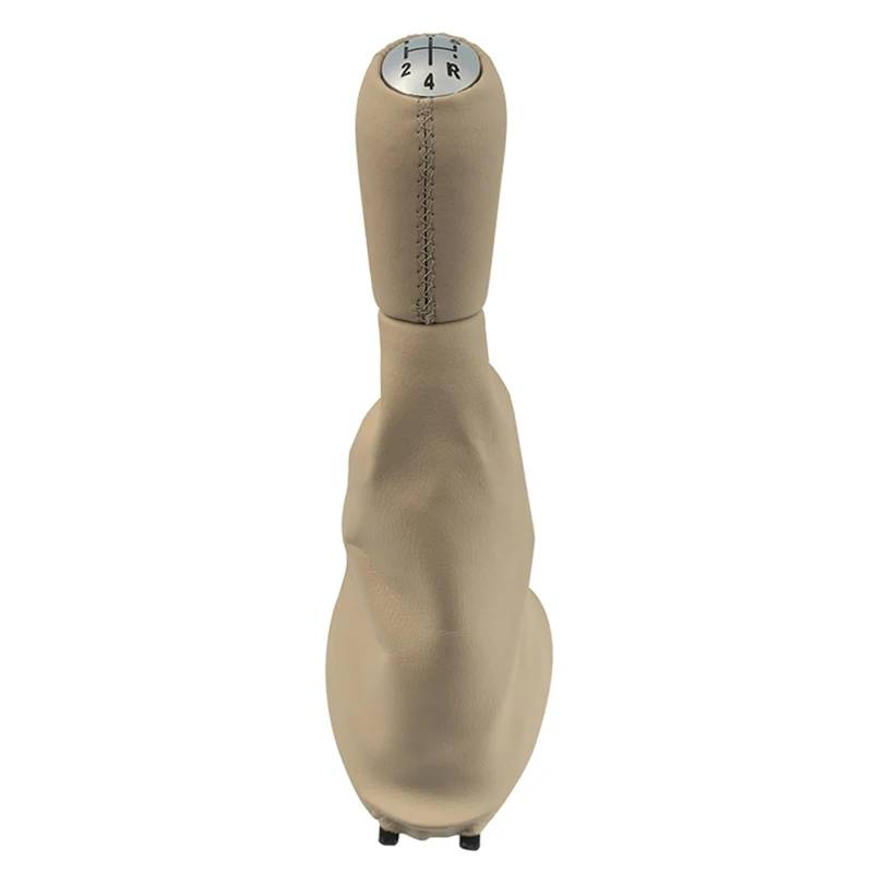 Schaltknauf Für Clio III 2005-2009 Für Scenic II 2003-2006 Schaltknauf Stick Hebel Kopf Handball Gamasche Boot Fall Callor Schaltknüppel(Chrome Beige) von VOALVT