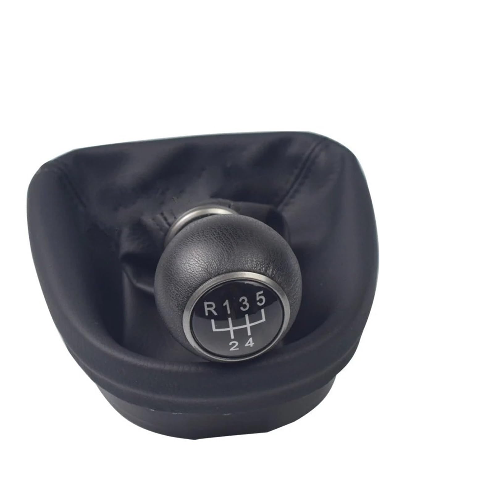 Schaltknauf Für Seat Für Leon MK2 1P 2005 2006 2007 2008 2009 2010 2011 2012 Auto Styling 5 6 Gang Schalthebel Schaltknauf Mit Ledermanschette Schaltknüppel(Black-5 Speed) von VOALVT