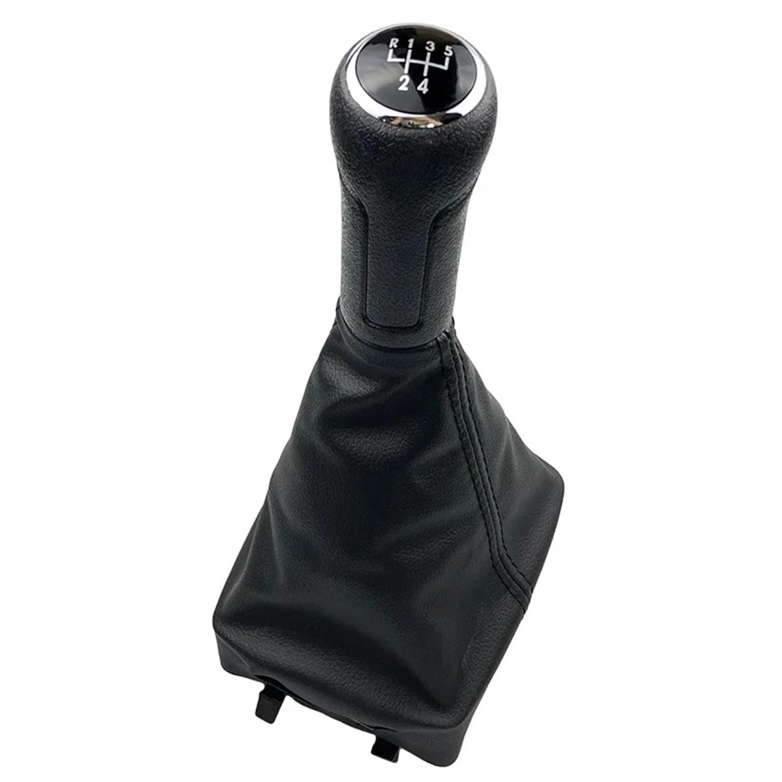 Schaltknauf Für VW Für Polo 9N 9N2 Für GTI 2002 2003 2004 2005 2006 2007 2008 2009 Schaltknauf Schalthebel PU Leder Gaitor Boot Schaltknüppel(5 Speed B0092) von VOALVT