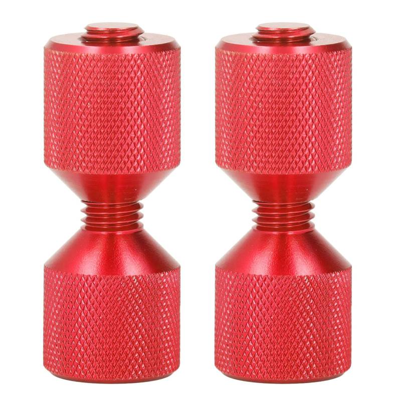 VOBOR 2 Stück Flansch-Ausrichtungsstifte aus Eloxiertem Aluminium, 1-1/8 Zoll Flansch-Doppellochstifte, Set für 0,5 Bis 14 Zoll 150LB-Flansche (Rot) von VOBOR