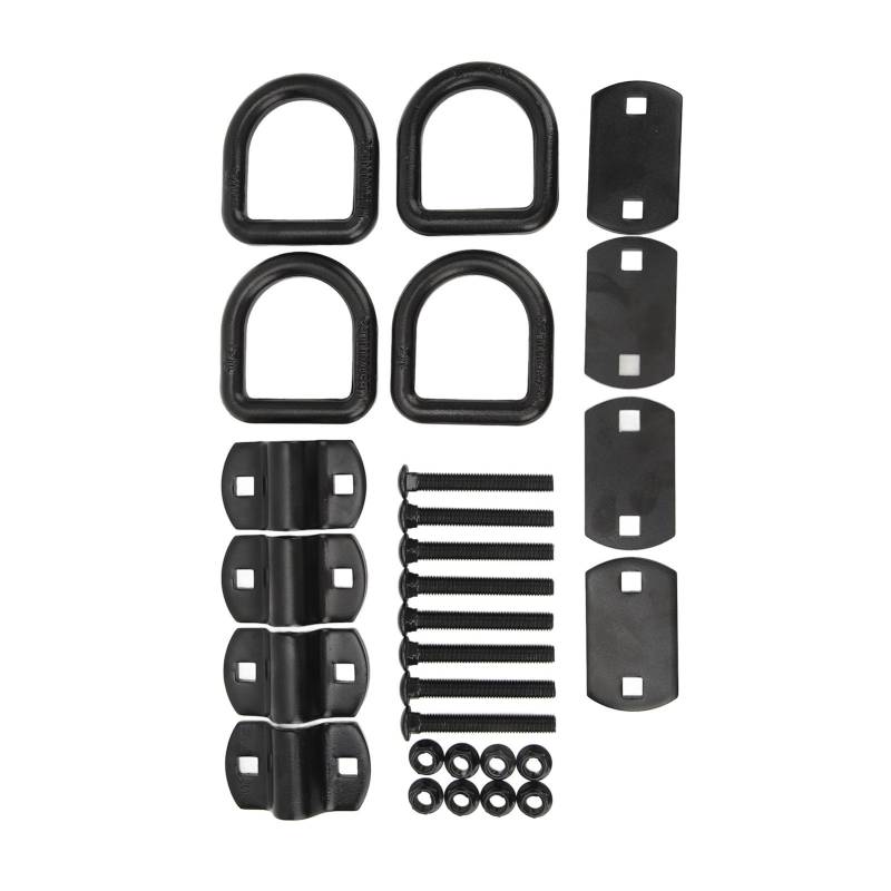 VOBOR 4PCS -Anhänger D Ring, D Ring Binden Anker 12000 Lbs Schwarzer, Stabil Zuverlässiges Ding -Binsen -Anker für Lastwagen Off -Straßenfahrzeuge SUVs von VOBOR