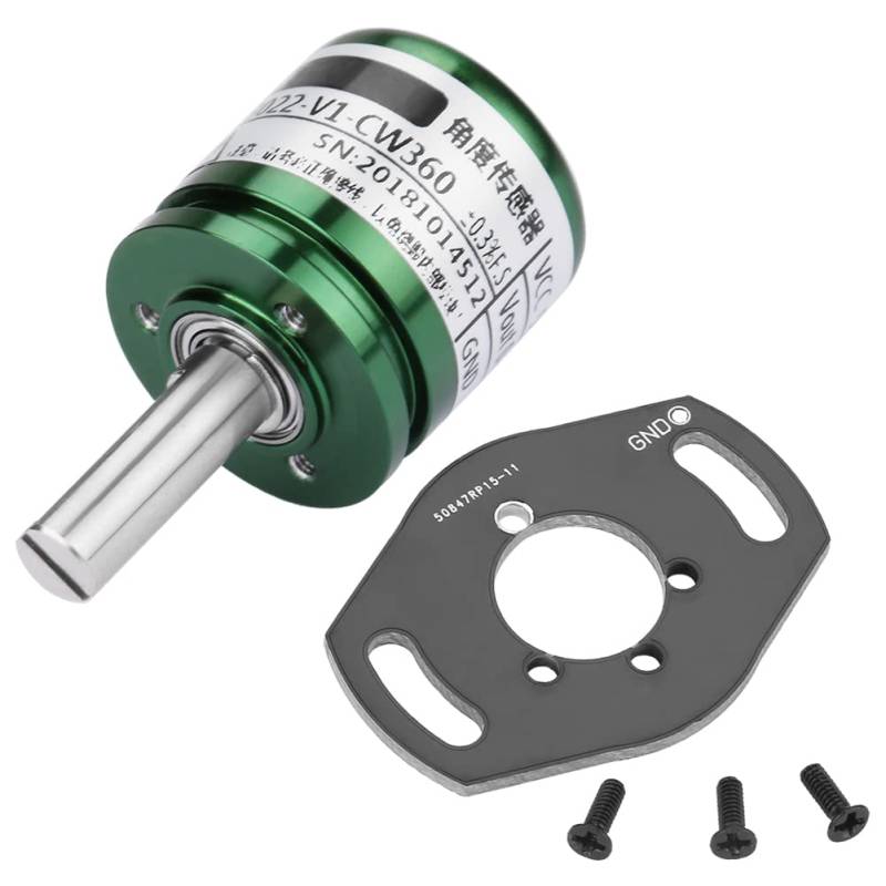 VOBOR Drehbarer Hall Sensor, 0-360 Grad Winkelsensor 0,088 ° Auflösung Drehbarer Hall-winkelsensor,Vollkreis Hall Effekt Sensoren 0-5V Ausgang Vollkreis Potentiometer Analogwandler von VOBOR