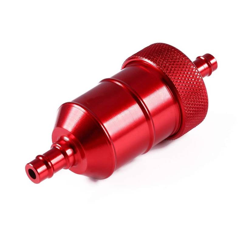 Inline-Kraftstofffilter-Inline-Gasöl-Ölfilter Benzin-Gasonline-Reiniger für Grubenschmutz 1/4 "6 mm (rot) von VOBOR