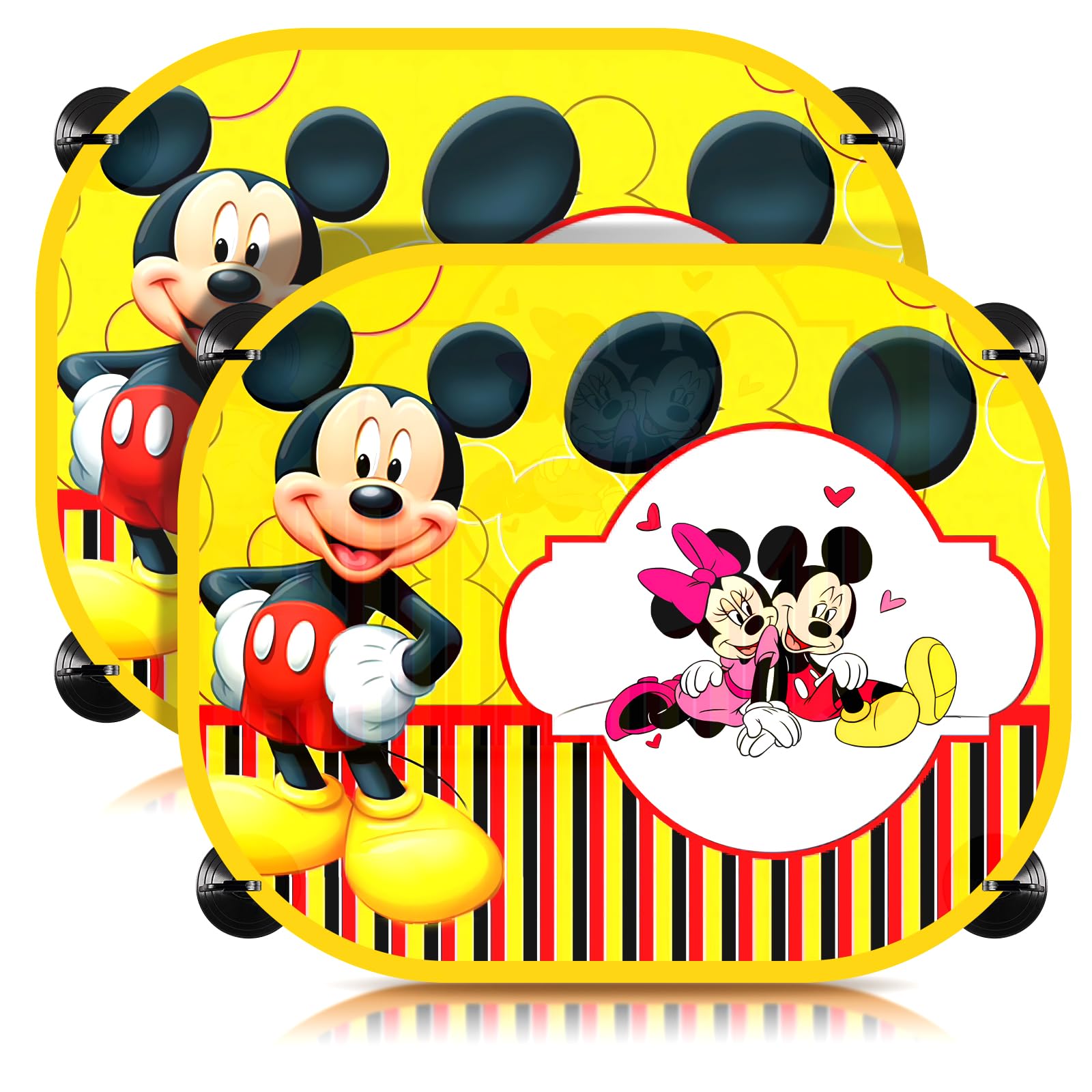 Sonnenschutz Auto Mickey, 2 Pcs Auto Sonnenschutz Kinder Mickey, Sonnenblende Auto Kinder, Auto Sonnenblende Universal Mickey von VOENCSU