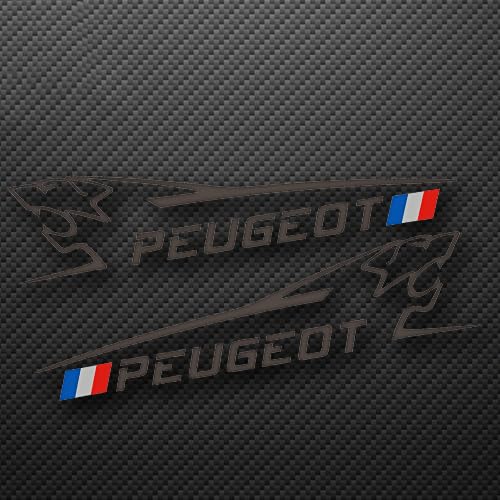 2 Stück Auto Emblem Aufkleber für Peugeot 208 308S 408 508 2008 3008, Buchstaben Emblem Aufkleber, Auto Body Abzeichen Sticker, Logo Abzeichen Styling Dekorationsaufkleber,B von VOLBOZ