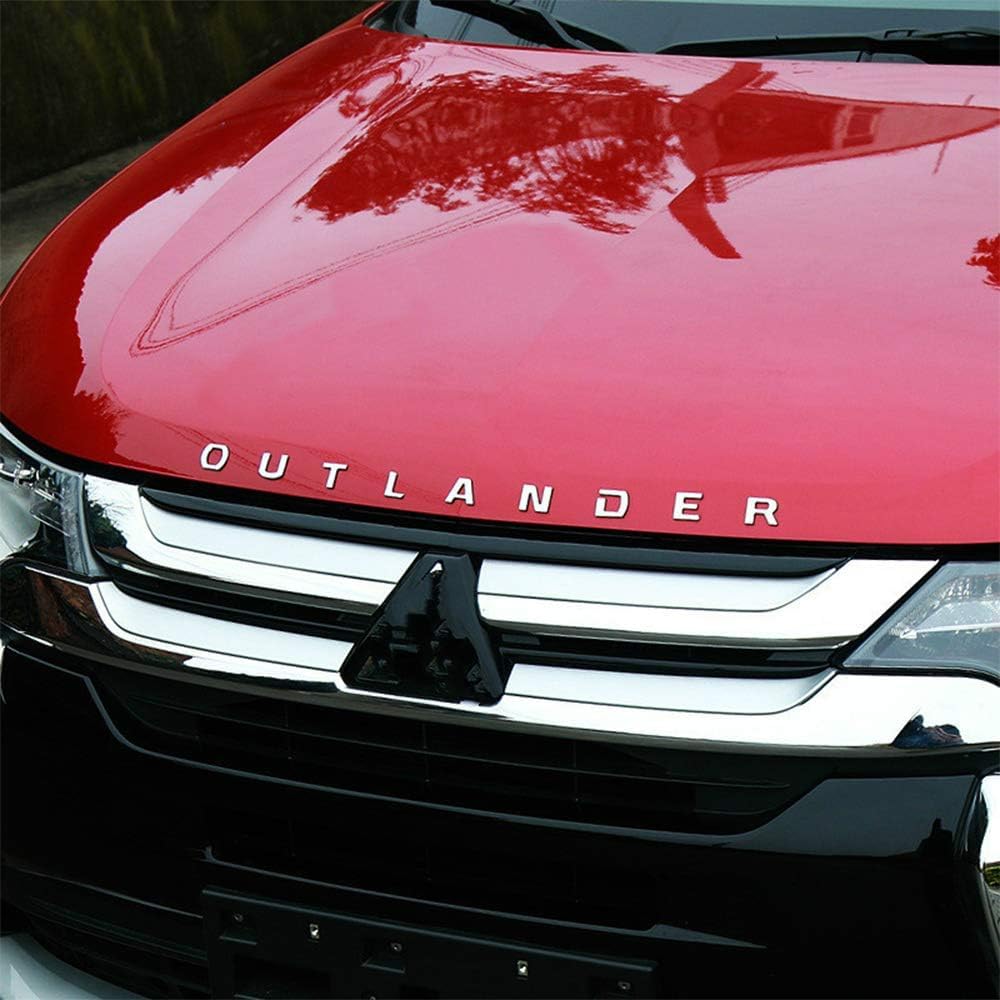 Auto Emblem Aufkleber für Mitsubishi Outlander, Auto Karosserie Buchstaben Emblem Aufkleber Abzeichen Aufkleber, Logo Abzeichen Dekoration Aufkleber Autozubehör von VOLBOZ