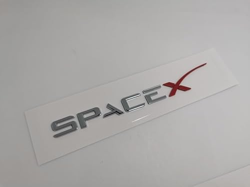 Auto Emblem Aufkleber für Tesla Model 3/S/X/Y SPACEX, Buchstaben Emblem Aufkleber, Auto Body Abzeichen Sticker, Logo Abzeichen Styling Dekorationsaufkleber Zubehör,A von VOLBOZ