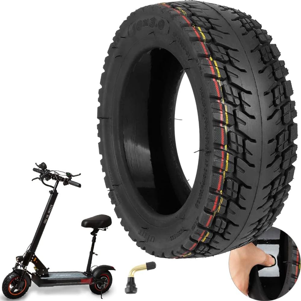 VOLOHAS 10*3/255*80 Offroad Tubeless Reifen für Kugoo M4/M4 pro/Kaabo Wolf Warrior/Kaabo Mantis 10/Dualtron Zero 10X Elektroroller 80/65-6 10 Zoll Ersatzräder Selbst Reparierbar Pannensicher (1 Stück) von VOLOHAS