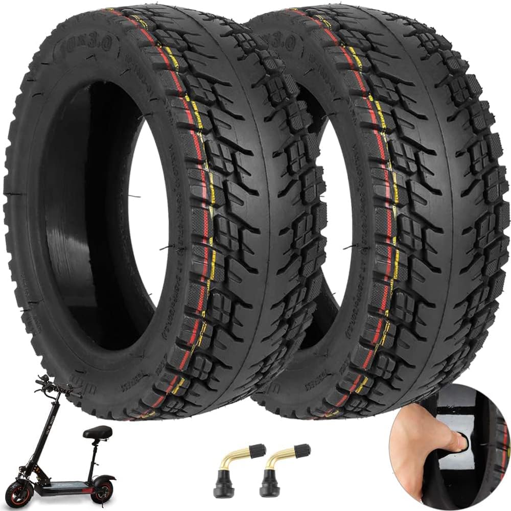 VOLOHAS 10*3/255*80 Offroad Tubeless Reifen für Kugoo M4/M4 pro/Kaabo Wolf Warrior/Kaabo Mantis 10/Dualtron Zero 10X Elektroroller 80/65-6 10 Zoll Ersatzräder Selbst Reparierbar Pannensicher (2 Stück) von VOLOHAS