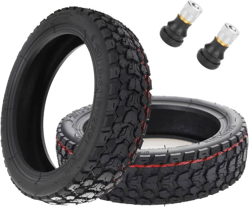 VOLOHAS 50/75-6.1 Rollerreifen (8 1/2 * 2) Vakuumreifen für Xiaomi M365 / 1S / Pro/Pro 2 Vorder-/Hinterrad-Offroad-Schlauchlosreifen mit Ventil für alle 8,5-Zoll-Roller (2 PCS) von VOLOHAS