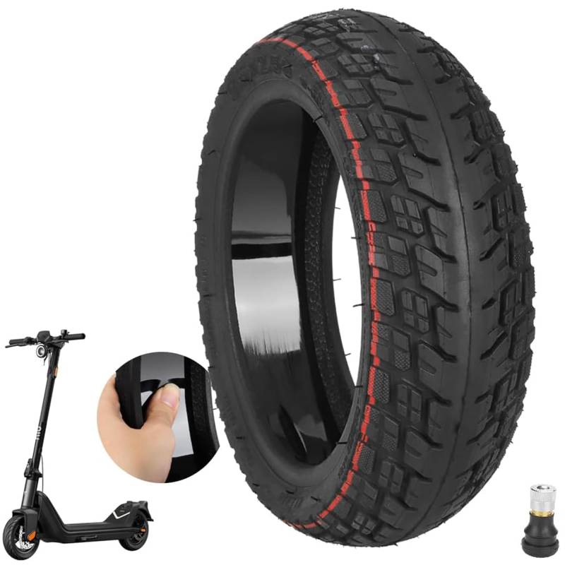 VOLOHAS 9,5 Zoll Offroad Reifen 9.5 * 2.50 Tubeless Reifen für NIU KQi3/Pro/Max Elektroroller Zubehör Vorne/Hinten Verschleißfester Vakuumreifen Ersatzräder Selbst Reparierbar Pannensicher (1 Stück) von VOLOHAS