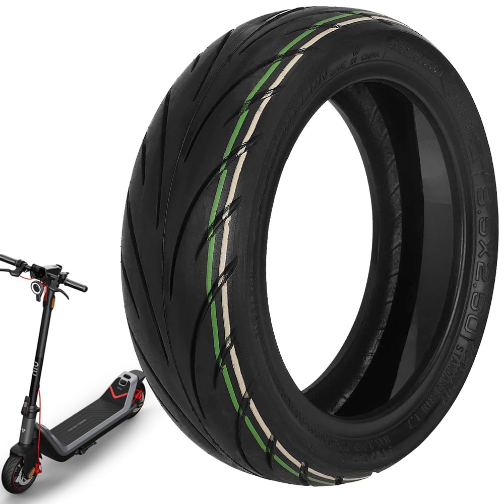 VOLOHAS 9,5 Zoll Tubeless Reifen für NIU KQi3/Pro/Max Elektroroller Zubehör Vorne/Hinten Verschleißfester Vakuumreifen 9.5 * 2.50 Ersatzräder Selbst Reparierbar Pannensicher (1 Stück) von VOLOHAS