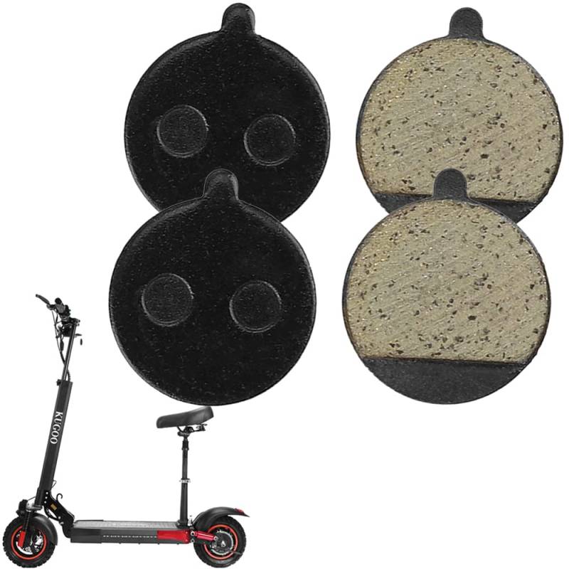 VOLOHAS Bremsbeläge für KUGOO M4/ M4 PRO Elektroroller Scheibenbremse Linings Pad für Scheibenbremse Scooter Ersatzteil Zubehör Pad Ersatzteile Kompatibel mit Elektro-Scooter (Halbmetall 4 Stück) von VOLOHAS