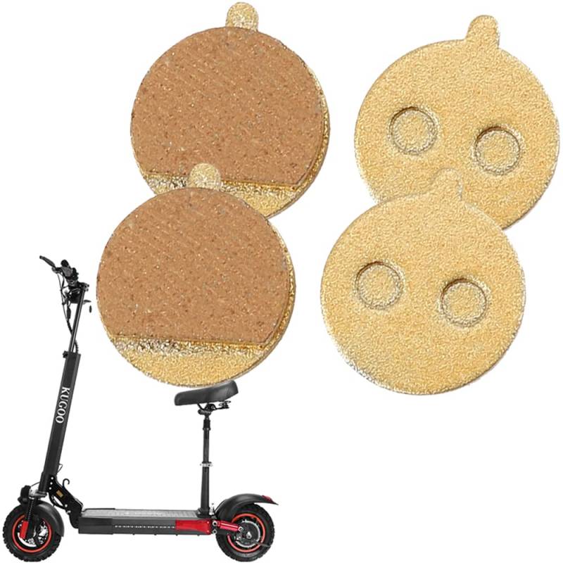 VOLOHAS Bremsbeläge für KUGOO M4/ M4 PRO Elektroroller Scheibenbremse Linings Pad für Scheibenbremse Scooter Ersatzteil Zubehör Pad Ersatzteile Kompatibel mit Elektro-Scooter (Metall 4 Stück) von VOLOHAS