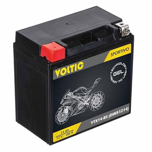 Voltima Sportivo Gel YTX14-BS Motorradbatterie 14Ah 12V (DIN 51214) von VOLTIMA