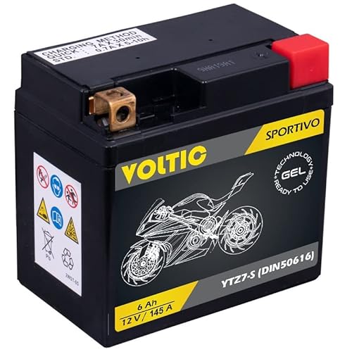 Voltima Sportivo Gel YTZ7-S Motorradbatterie 6Ah 12V (DIN 50616) von VOLTIMA