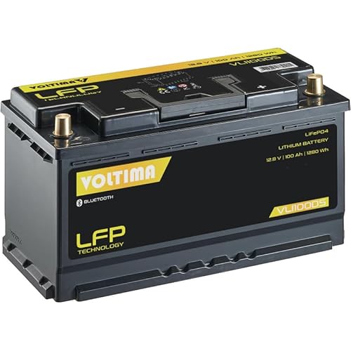 Voltima VLI100DS 12V LiFePO4 Lithium Versorgungsbatterie 100Ah mit App von VOLTIMA