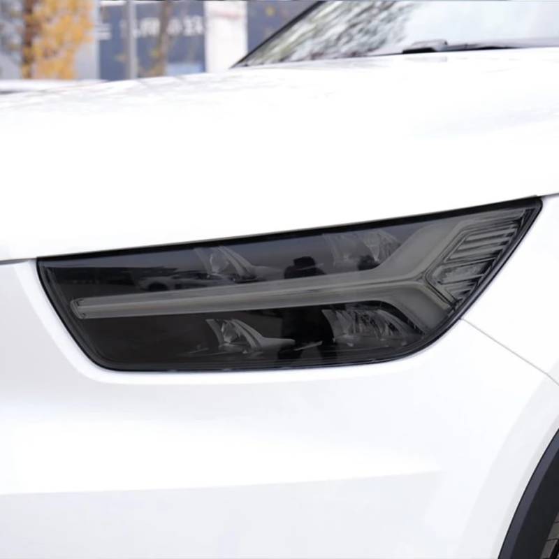 2 Stück Autoscheinwerfer-Schutzfolie, geräucherter schwarzer Tönungsfolien-Vinyl-transparenter TPU-Aufkleber, für Volvo XC40 2018 2019 2020 2021 von VOSINY