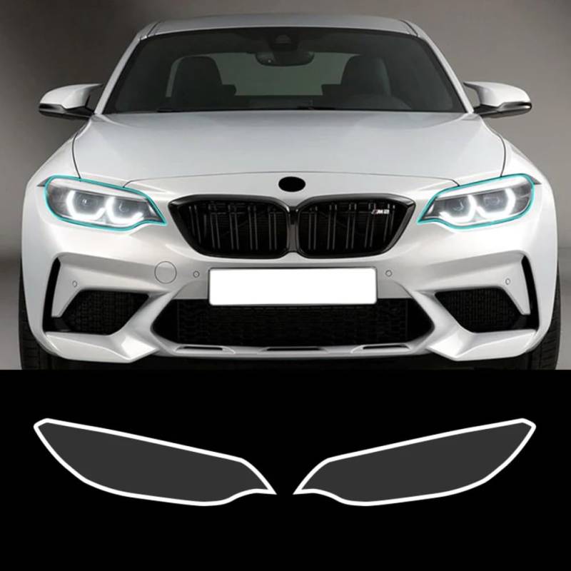 2 Stück Autoscheinwerfer Schutzfolie Restaurierung Rücklicht Unsichtbarer Selbstheilender Aufkleber, Für BMW M2 F87, Für Wettbewerbszubehör von VOSINY