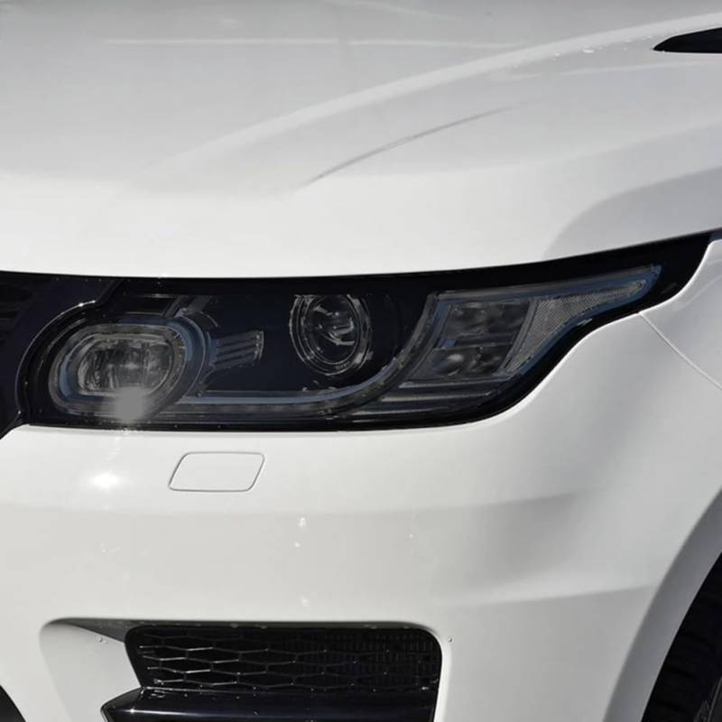 2 Stück Autoscheinwerfer-Schutzfolie zur Wiederherstellung, transparenter schwarzer TPU-Aufkleber, für Range Rover Sport L494 2014-2020 Zubehör von VOSINY