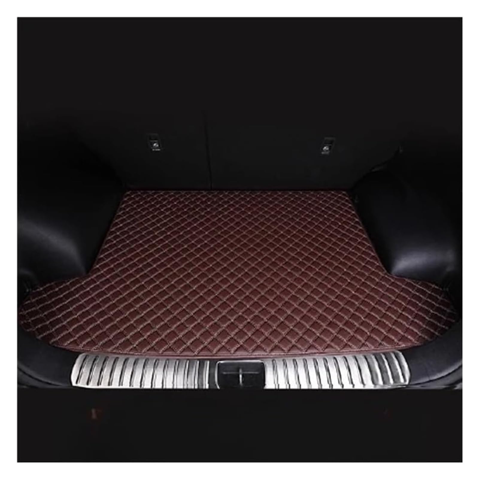 Auto Kofferraummatte Hinten Für Peugeot Für 308 2012-2013 Hinten Stamm Boden Mat Tray Teppich Kofferraum Liner Auto Kofferraum Schutz Innen Auto Stamm Matten(Brown) von VPLPEREQAK