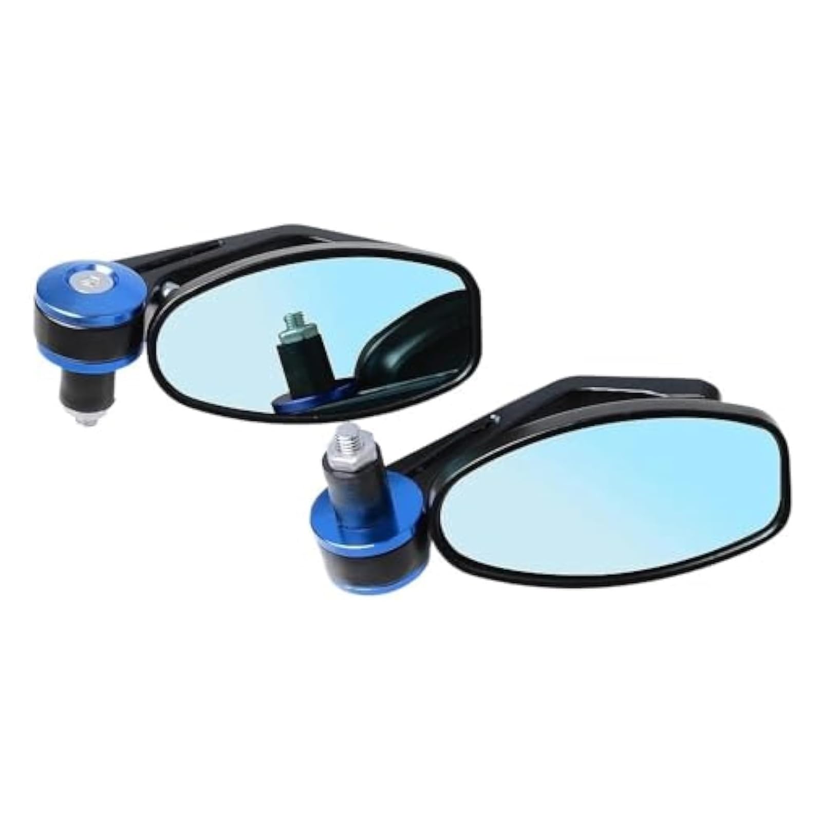 Motorrad Rückspiegel Für Kawasaki Z125 Für Pro Z650 Z750 Z800 Z900 Z1000 ER6N ER6 Motorrad Spiegel Aluninum Lenker Rearview Außenspiegel(Blue) von VPLPEREQAK