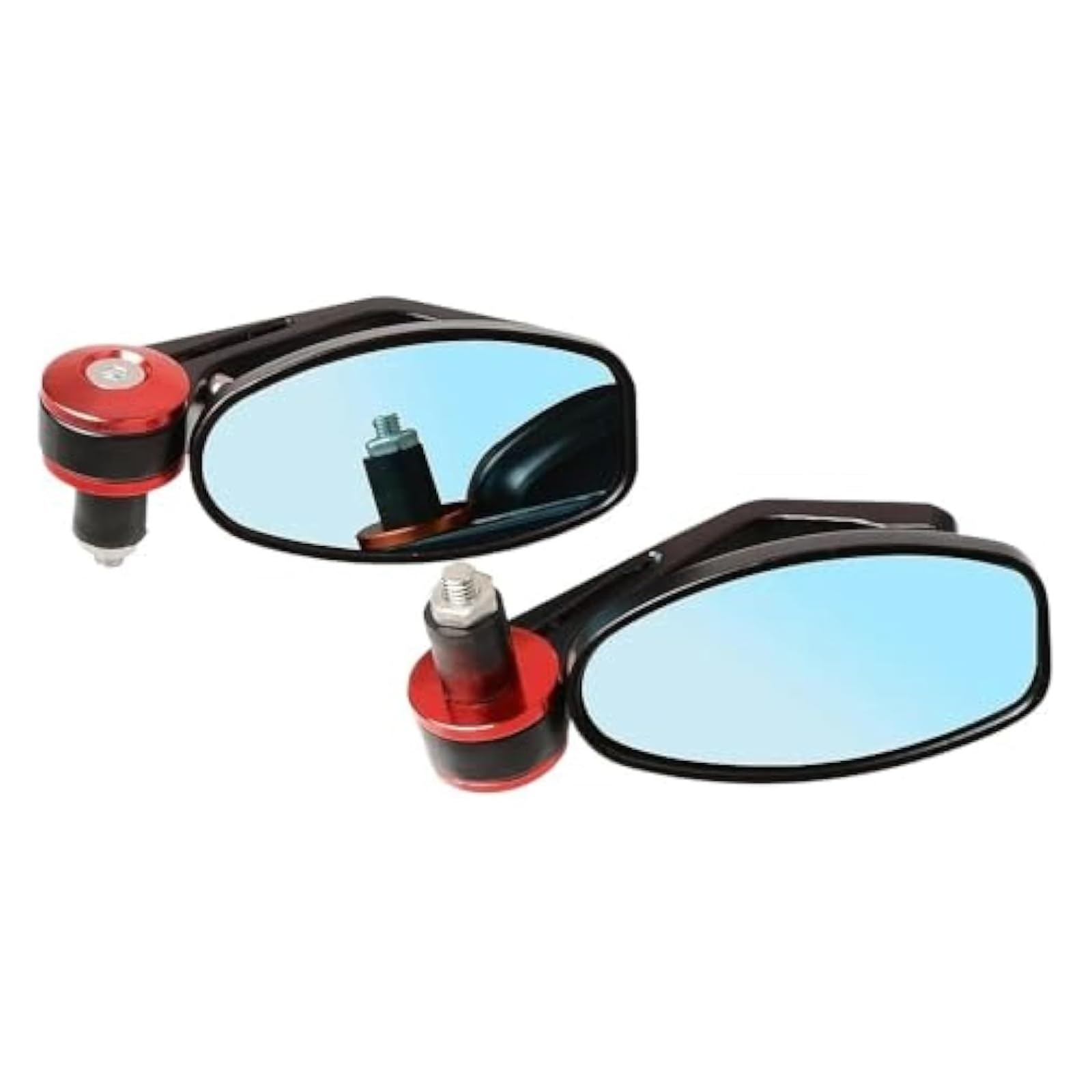 Motorrad Rückspiegel Für Kawasaki Z125 Für Pro Z650 Z750 Z800 Z900 Z1000 ER6N ER6 Motorrad Spiegel Aluninum Lenker Rearview Außenspiegel(Red) von VPLPEREQAK