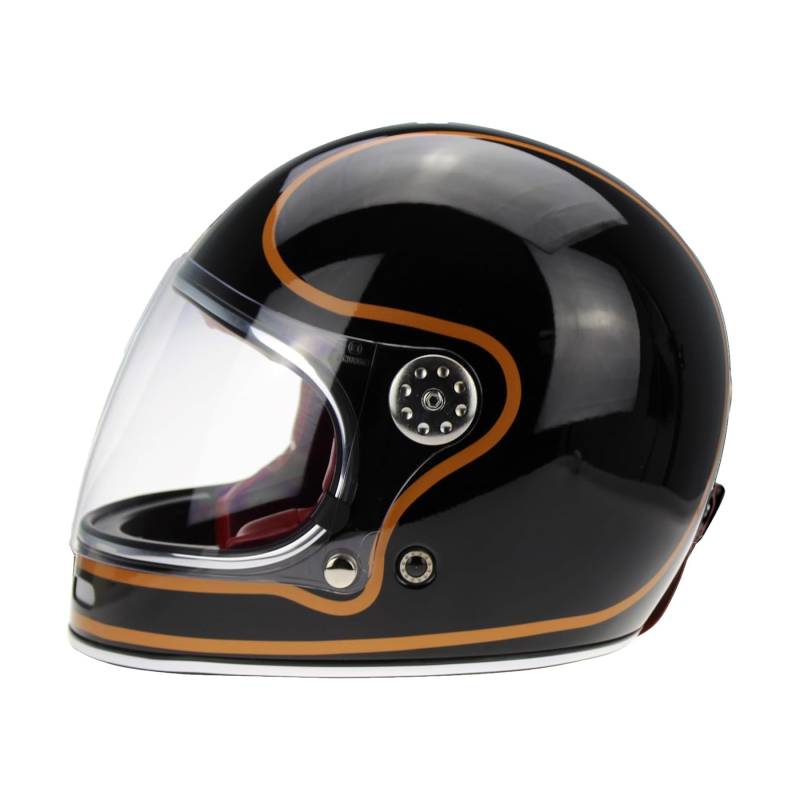 Motorbike Full Face Helmets VPR F656 Retro Fiberglass Adult ECE Approve Motorcycle Helmets Men Women Scooter Biker Rider Vintage Classic Style Sport Racing Touring Crash Helmet von VPR