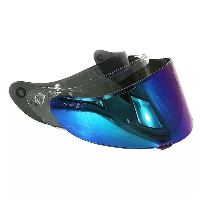 VPR Visor for RS55 Full Face Motorbike Helmets - Clear Smoked Race Iridium Track Anti-Scratch Motorcycle Helmet Visors Only for ECE 22.05 and ECE 22.06 Helmet von VPR