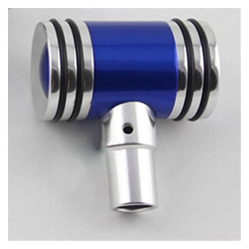 VPVEPHMKK Auto Universal Manuelle Autos Styling Flugzeug Joystick Getriebe Umschaltknopf Getriebe Hebel Stände Alle Metallstange Handballkopf Schaltknauf(Blue) von VPVEPHMKK