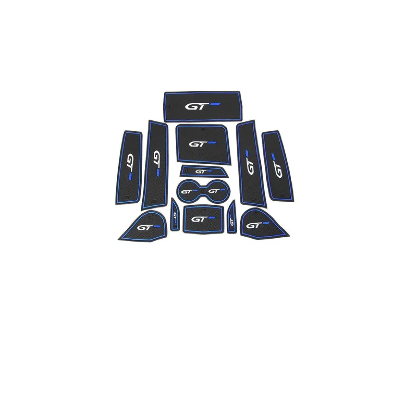 Car Door Slot Pad Mat Für 3008 5008 GT Hybrid 2016-2023 Blue Auto Tür Groove Matte Anti-Rutsch von VPofhHF